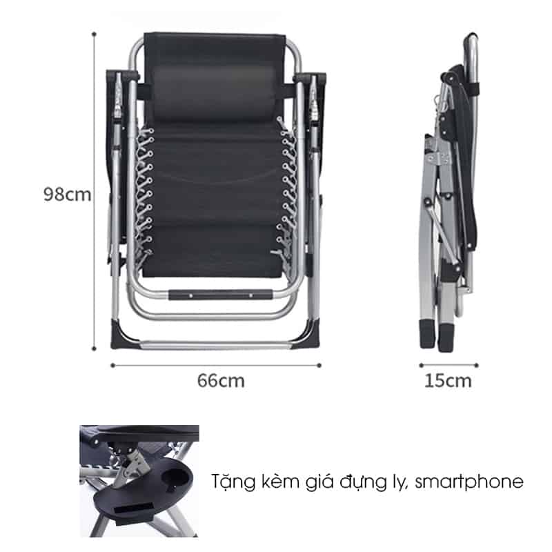 Ghế xếp ngả lưng thư giãn văn phòng nhà riêng QD1822 12