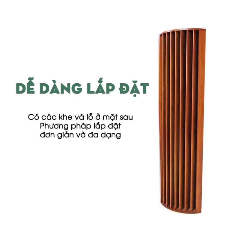 Hộp gỗ tán âm hai chiều QRD trang trí góc tường TGDW5 12