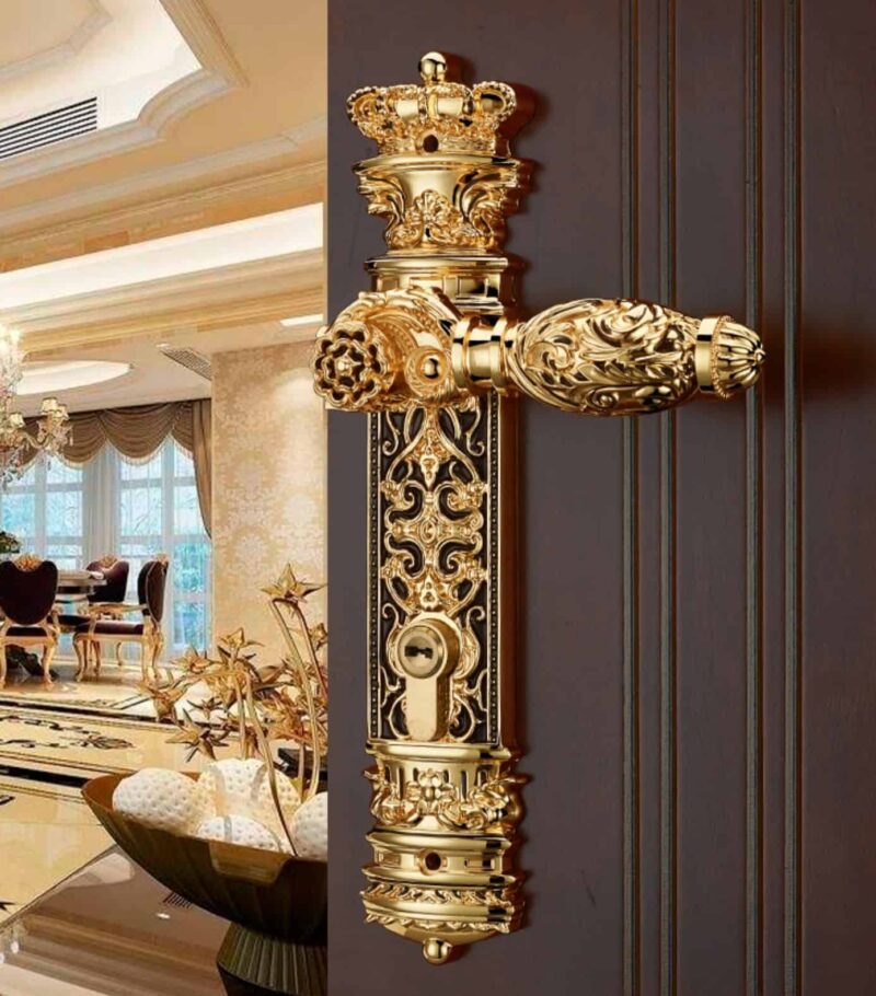 Khóa tay gạt đồng hạng sang cho biệt thự HT088 4