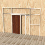 Khung chịu lực cho ray trượt barn door đơn RT9886
