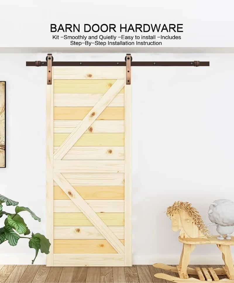 Ray trượt cửa lùa barn door cánh phẳng đơn RT4668 6