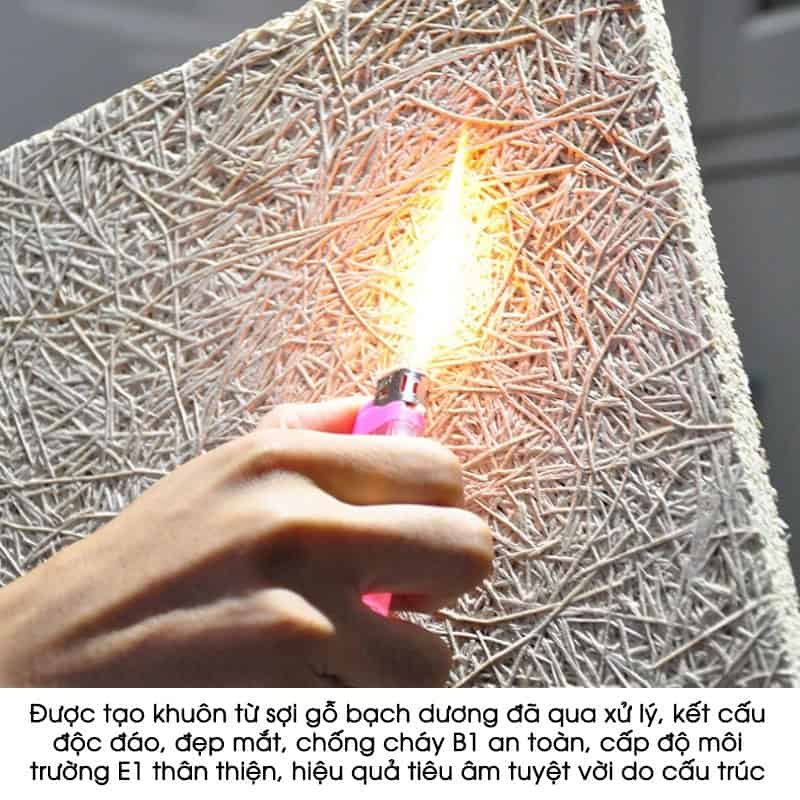 Tấm len gỗ tiêu âm trang trí chống cháy B1 GH019 11