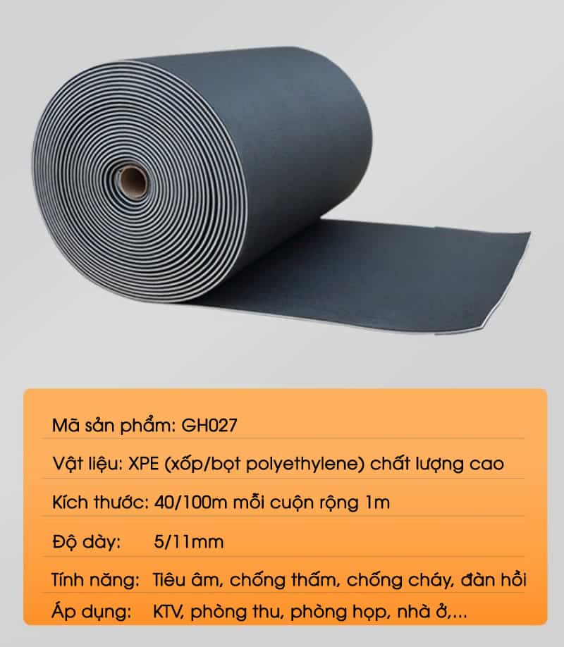 Thảm cuộn XPE tiêu âm chống sốc chất lượng GH027 18