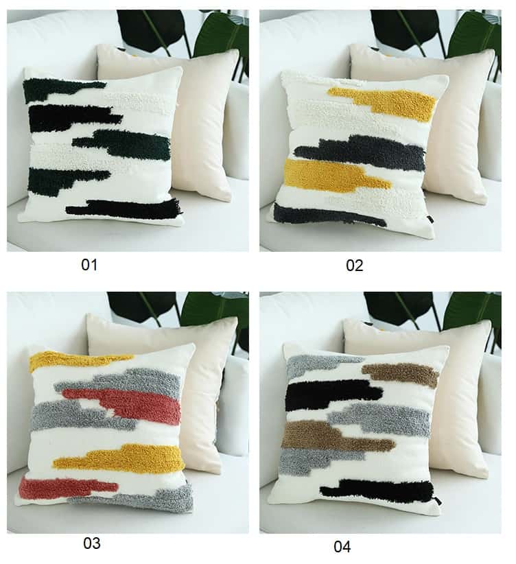 Vỏ gối chần bông trang trí dải màu đa sắc PCH1810 7