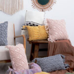 Vỏ gối trang trí sofa tua rua nút thắt Macrame PCH2723