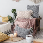 Vỏ gối trang trí sofa tua rua nút thắt Macrame PCH2723