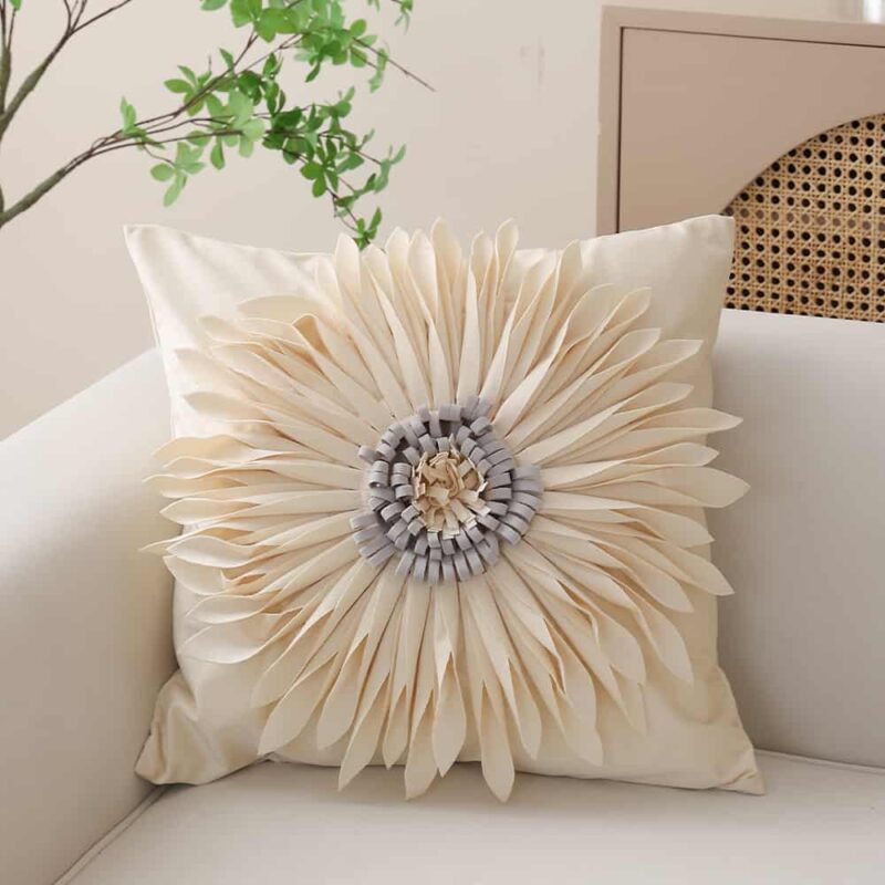 Vỏ gối tựa lưng hoa hướng dương vải nhung PCH8978 3