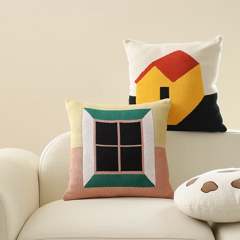Vỏ gối tựa lưng sofa cotton dệt kim tối giản PCH2931 13
