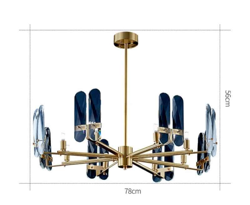 Đèn chùm khung đồng phòng khách sáng tạo ZX9241 7