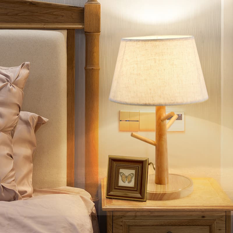 Đèn đầu giường phòng ngủ để bàn bằng gỗ XC9004 4