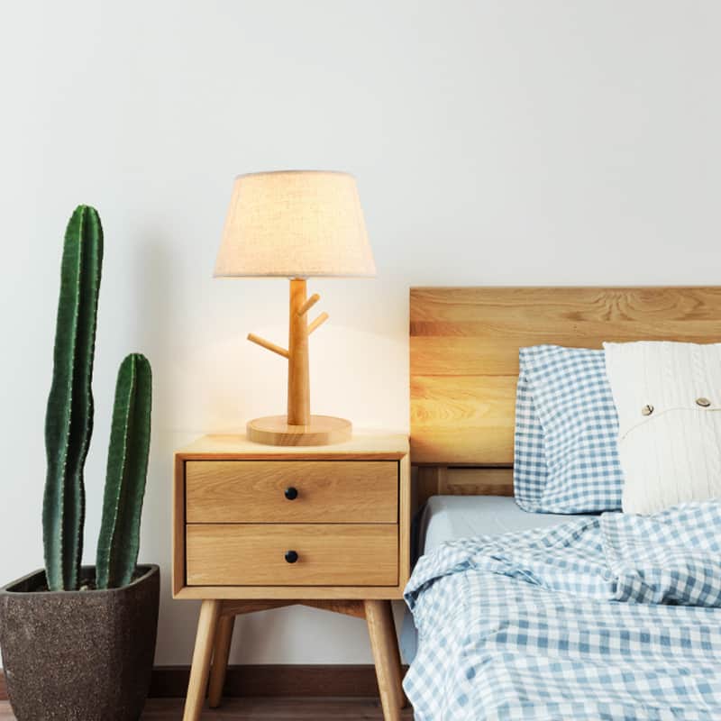 Đèn đầu giường phòng ngủ để bàn bằng gỗ XC9004 7