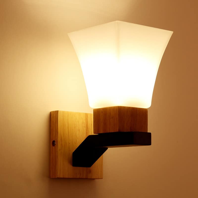 Đèn gắn tường đầu giường bằng gỗ XC6059 6