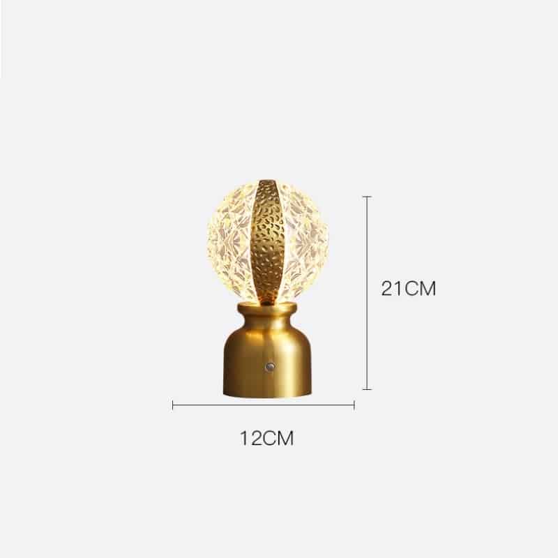 Đèn ngủ để bàn quả cầu mây bằng đồng MC6240 7