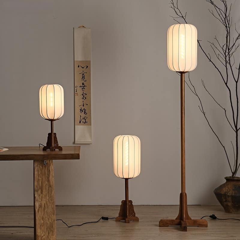 Đèn sàn bằng gỗ phong cách Á Đông JX191 3