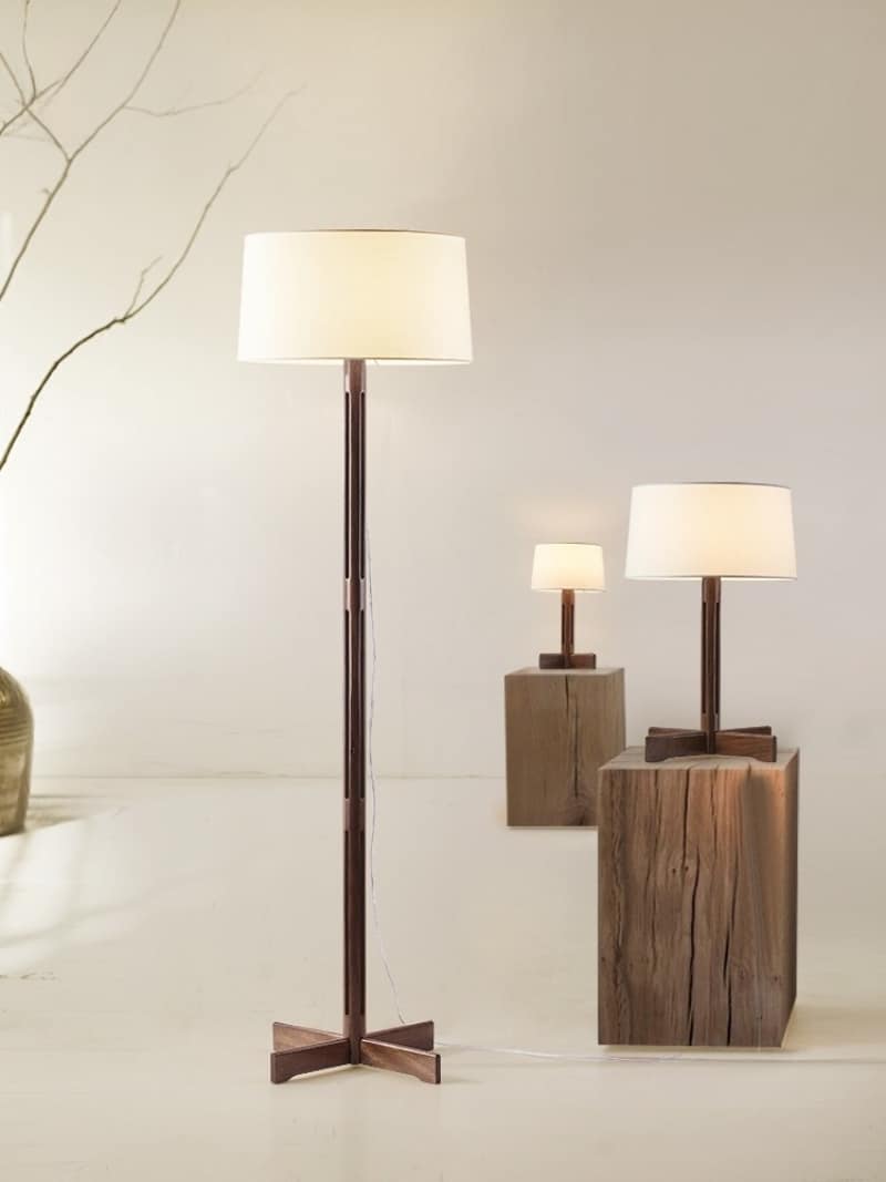 Đèn sàn bằng gỗ sồi phòng khách tối giản BO1136 2
