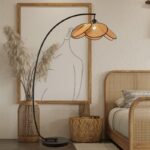 Đèn sàn hình hoa mây tre đan sáng tạo LY311