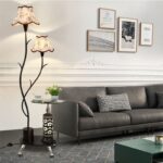Đèn sàn tích hợp bàn kiểu hoa QL0110