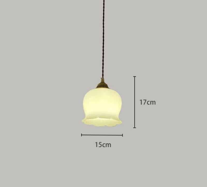 Đèn thả đầu giường bằng đồng hoa linh lan D1138 10