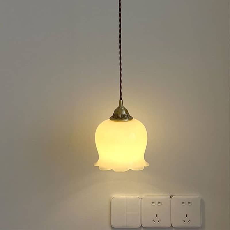 Đèn thả đầu giường bằng đồng hoa linh lan D1138 5