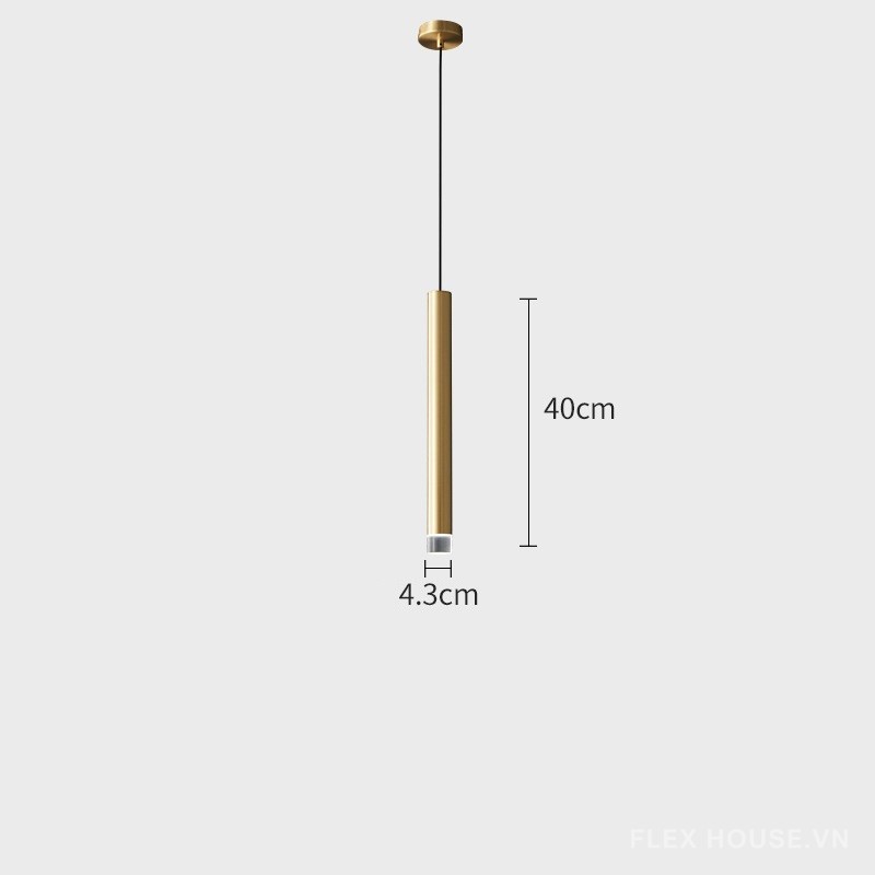 Đèn thả trần đồng hình ống trụ hiện đại FLM003 10