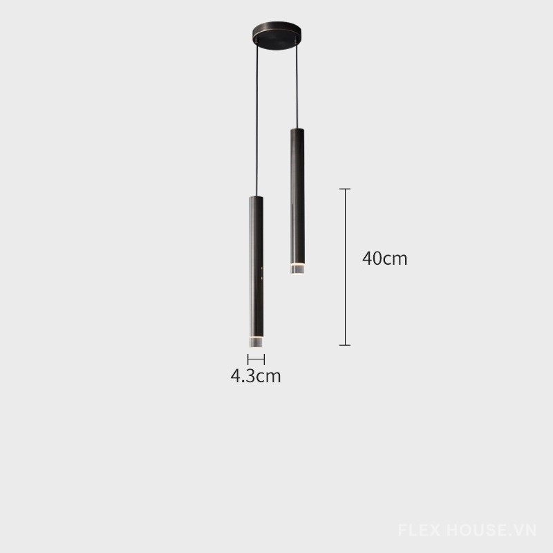 Đèn thả trần đồng hình ống trụ hiện đại FLM003 13