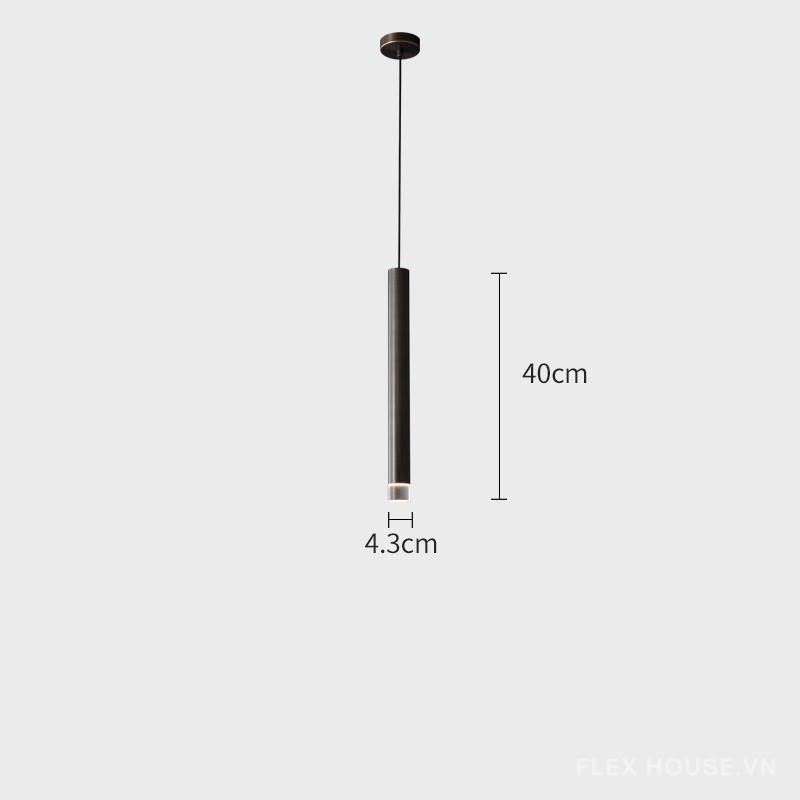 Đèn thả trần đồng hình ống trụ hiện đại FLM003 11
