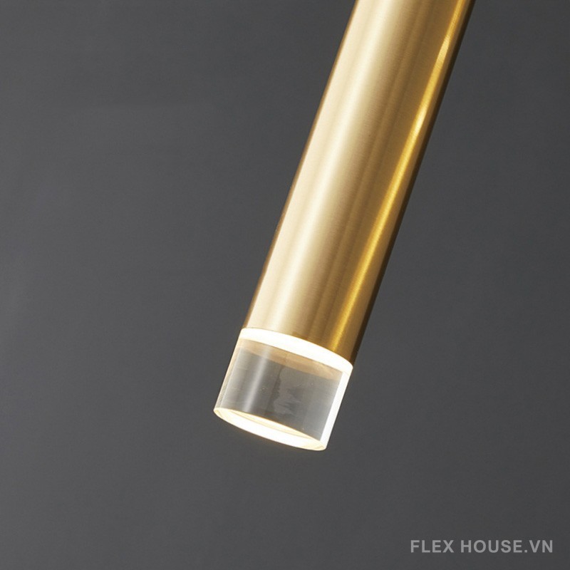 Đèn thả trần đồng hình ống trụ hiện đại FLM003 9