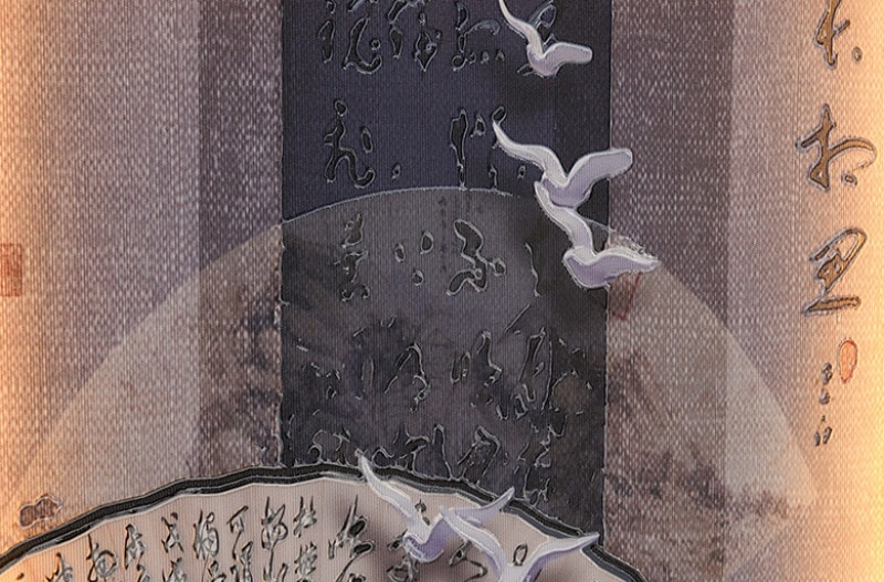 Đèn tường tranh quạt phong cách Trung Hoa HH2001 8