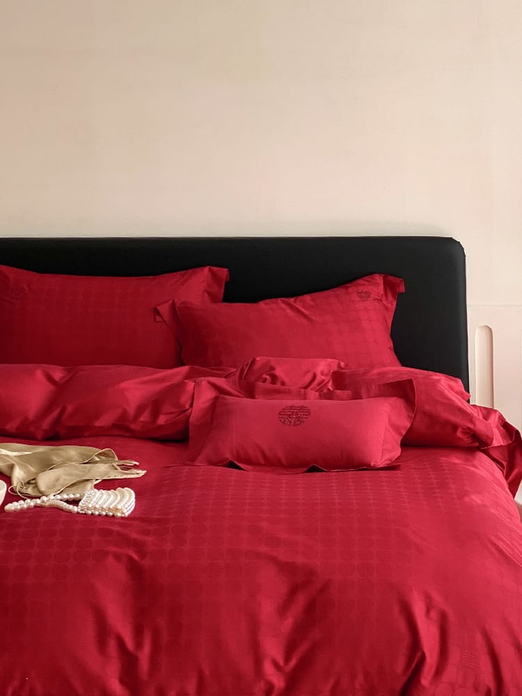 Bộ chăn ga cotton tình yêu vĩnh cửu JJ7156 7