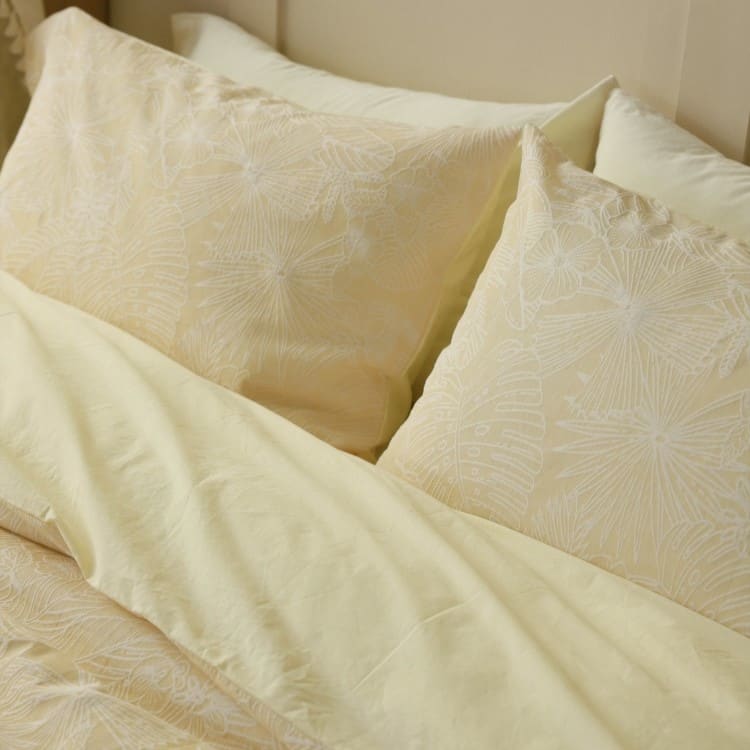 Bộ chăn ga giường cotton mềm hoa trắng ZH9136 6