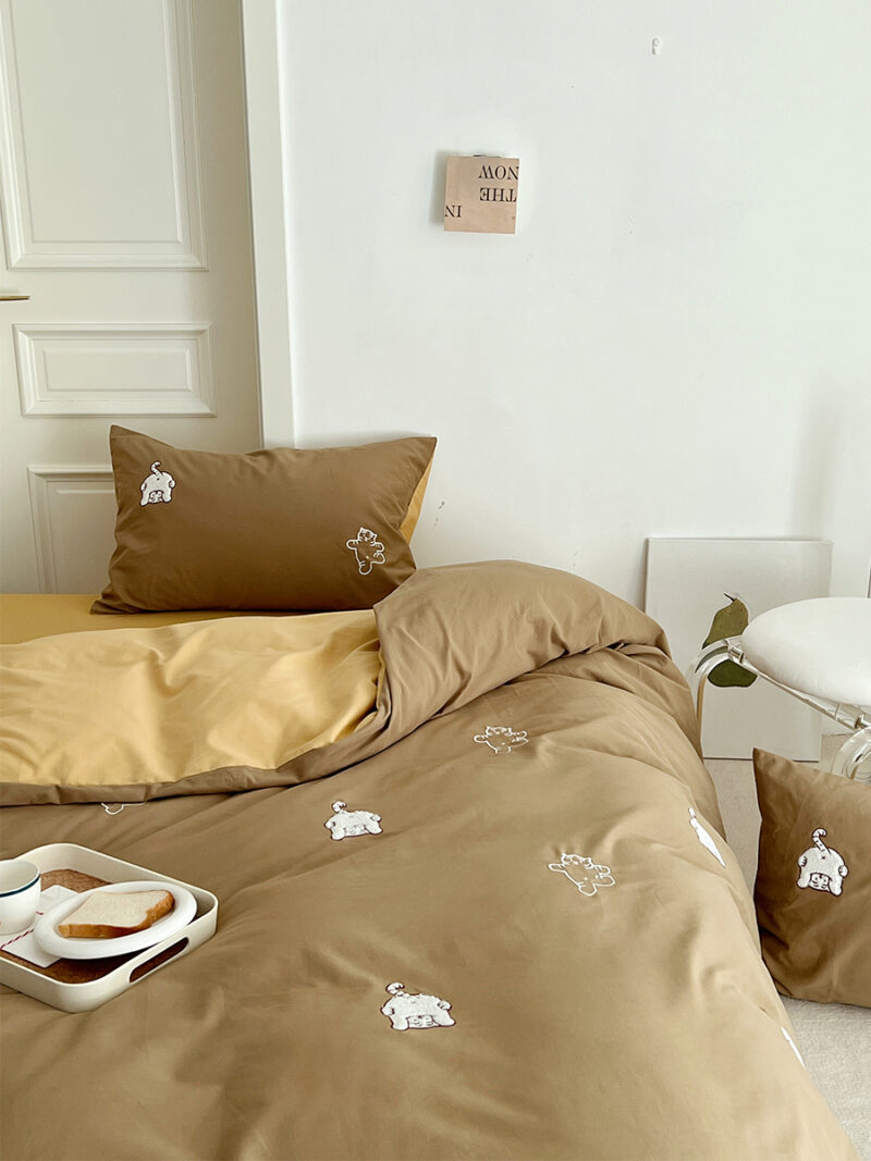 Bộ chăn ga vỏ gối cotton Hổ con tinh nghịch MM7805 2