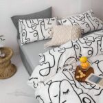 Bộ chăn ga vỏ gối họa tiết trừu tượng ZH6831
