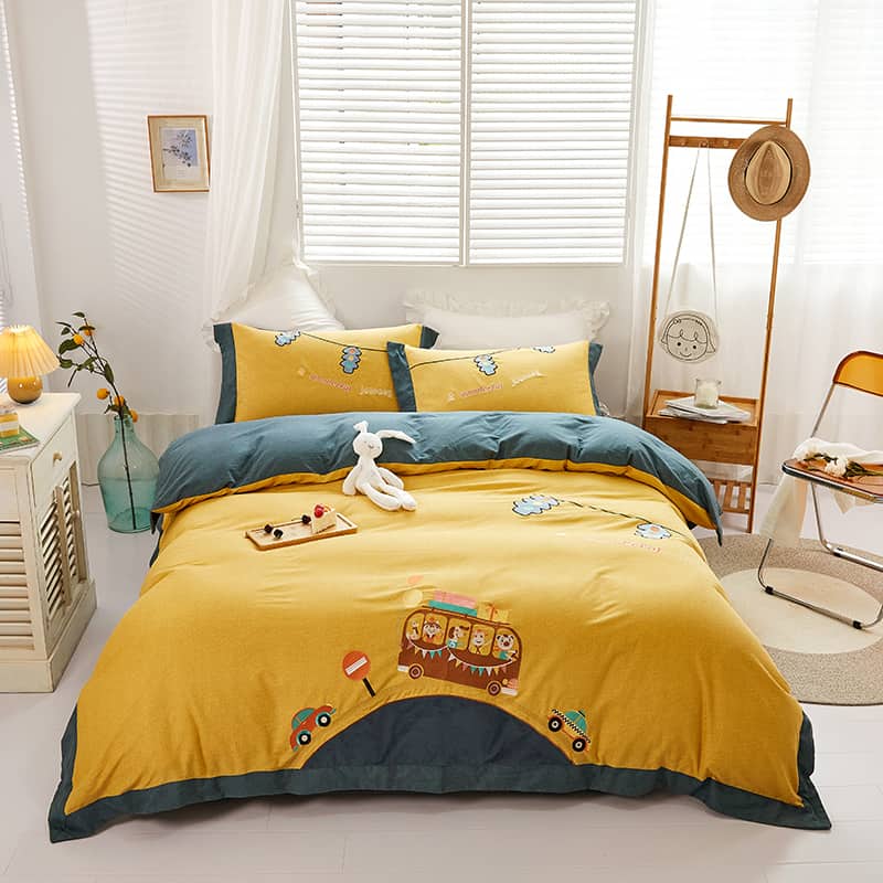 Bộ ra trải giường Cotton họa tiết hoạt hình ZH2236B 10