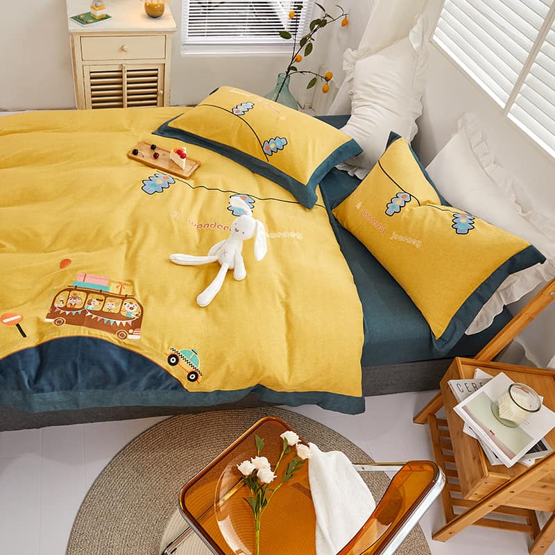 Bộ ra trải giường Cotton họa tiết hoạt hình ZH2236B 11