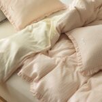 Bộ chăn ga gối Cotton sọc vuông hai lớp ZH6289