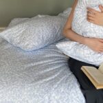 Bộ chăn ga gối cotton dệt kim hoa nhí xanh ZH3030