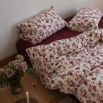 Bộ chăn ga gối cotton hoa hồng quyến rũ ZH5911
