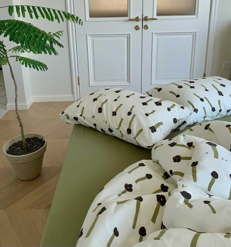 Bộ chăn ga gối họa tiết bông hoa sáng tạo MM1509 2