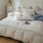 Bộ ga giường họa tiết thêu trăng non ZH6141