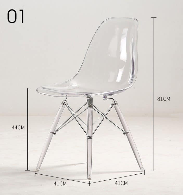 Ghế Eames trong suốt decor phòng ăn ban công CYD534 12