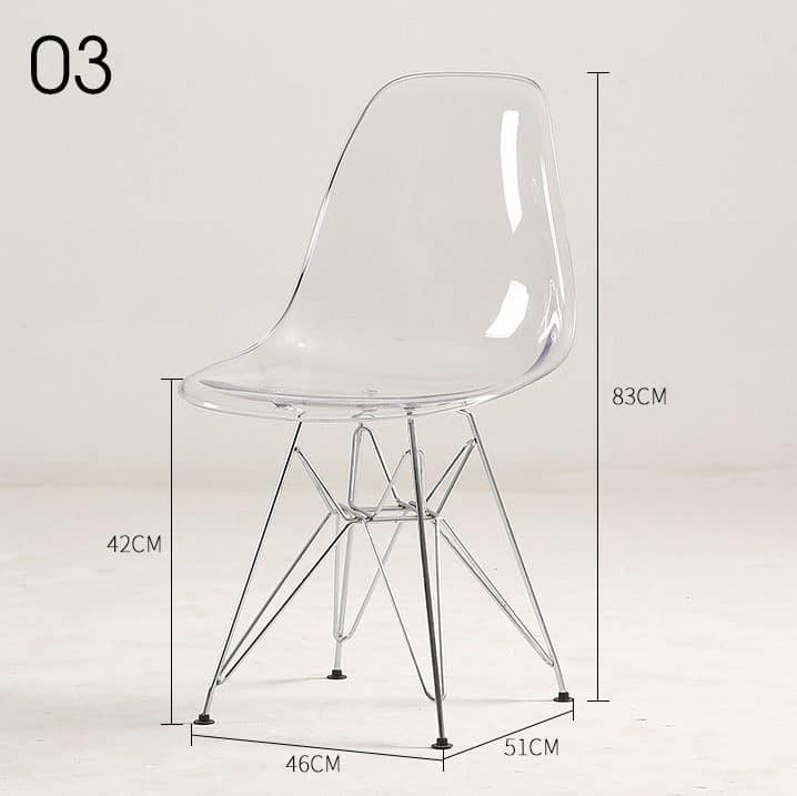 Ghế Eames trong suốt decor phòng ăn ban công CYD534 14