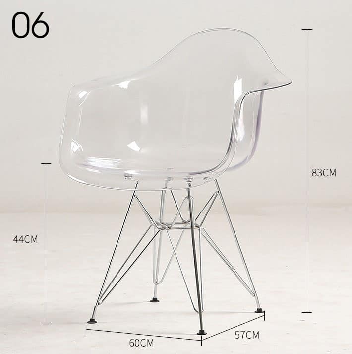 Ghế Eames trong suốt decor phòng ăn ban công CYD534 17