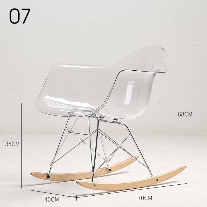 Ghế Eames trong suốt decor phòng ăn ban công CYD534 18