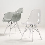 Ghế Eames trong suốt decor phòng ăn ban công CYD534