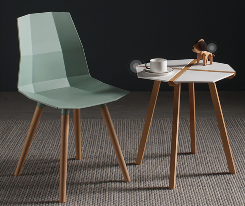 Ghế ăn Eames chân gỗ sồi cao cấp Bắc Âu WS777 1