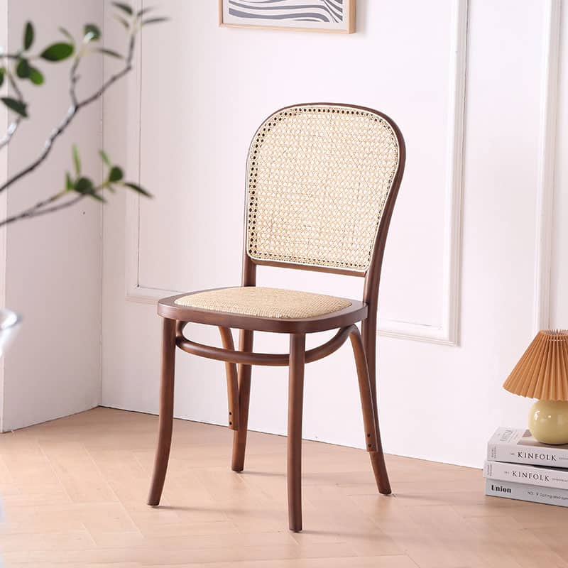 Ghế ăn gỗ sồi lưng mây đan cao cấp JX6815 5