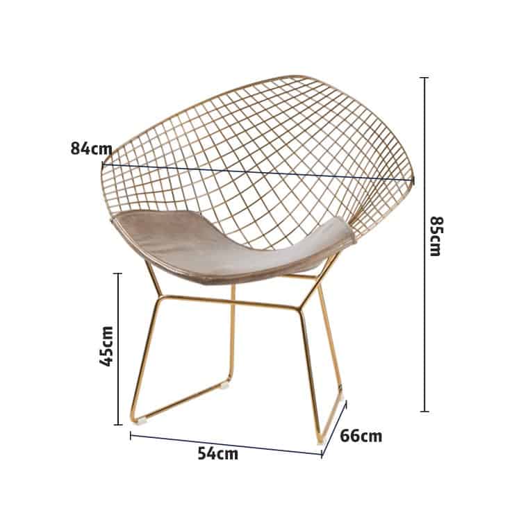 Ghế cafe hiện đại Diamond khung sắt nghệ thuật RS001 14
