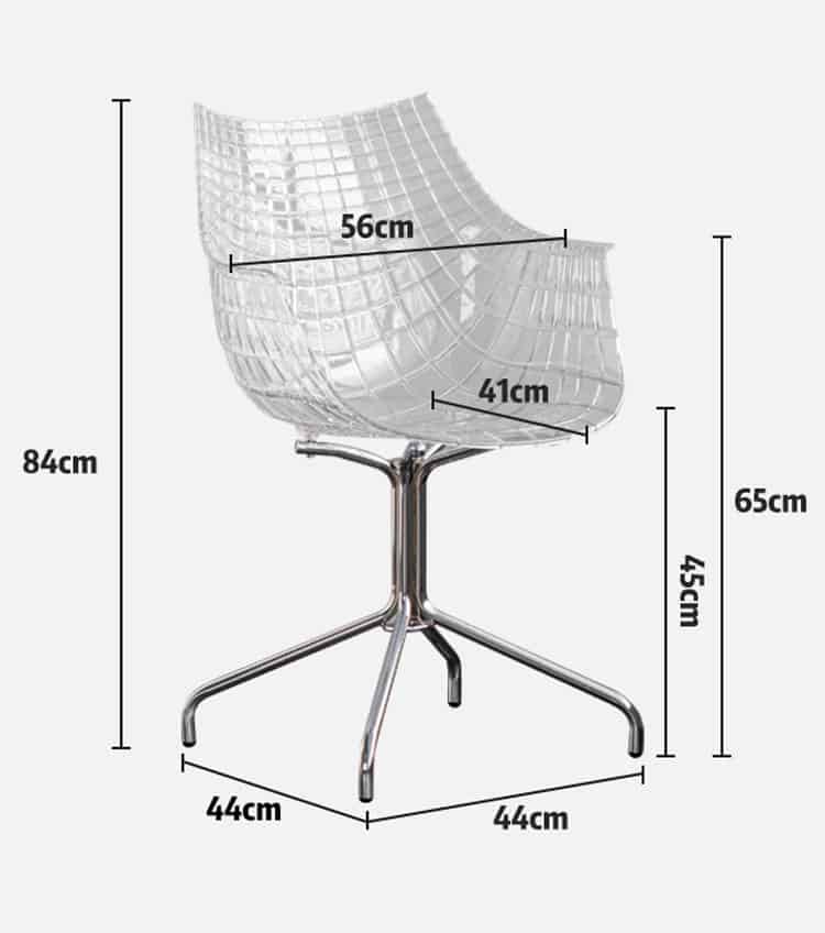 Ghế ăn hiện đại trong suốt chân thép cao cấp MZ007 12