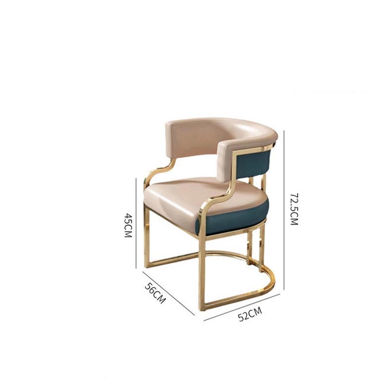 Ghế ăn sang trọng đệm da khung hợp kim SL6993 Ghế ăn sang trọng đệm da khung hợp kim SL6993 4