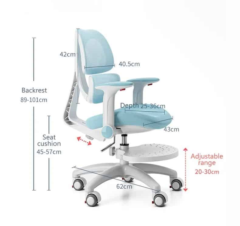 Ghế chống gù cho trẻ lưng lưới Ergonomic YB128 8